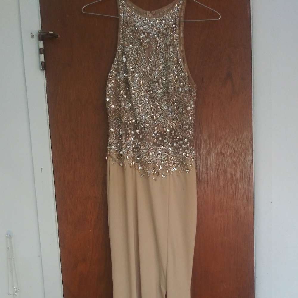champaign prom dress